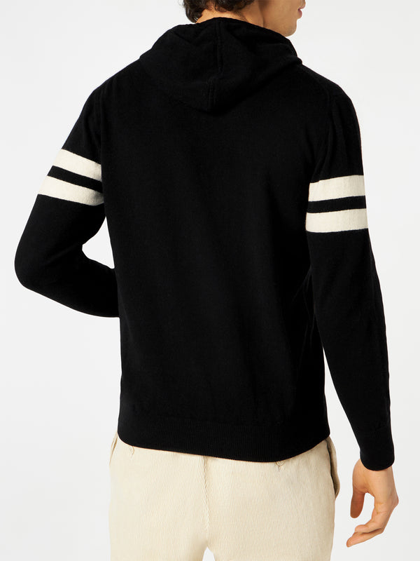 Blended cashmere hooded sweater