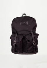 Black canvas backpack