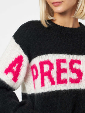 Weicher Damenpullover in kastiger Form mit Apres Chic-Jacquard