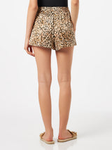 Damen-Shorts mit Animalier-Print