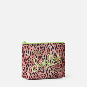 Aline scuba pochette with animalier print