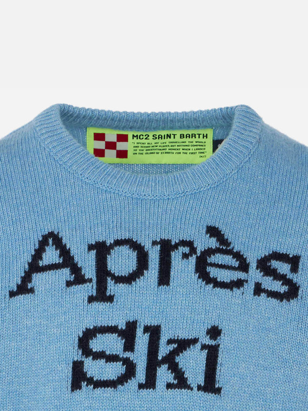 Maglia da bambino azzurra Après Ski