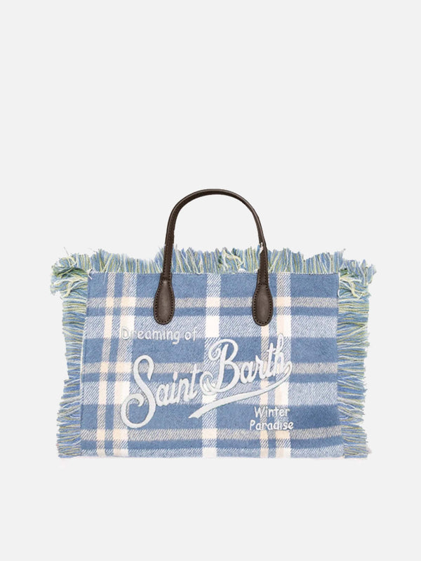 Borsa Colette in tartan lanoso