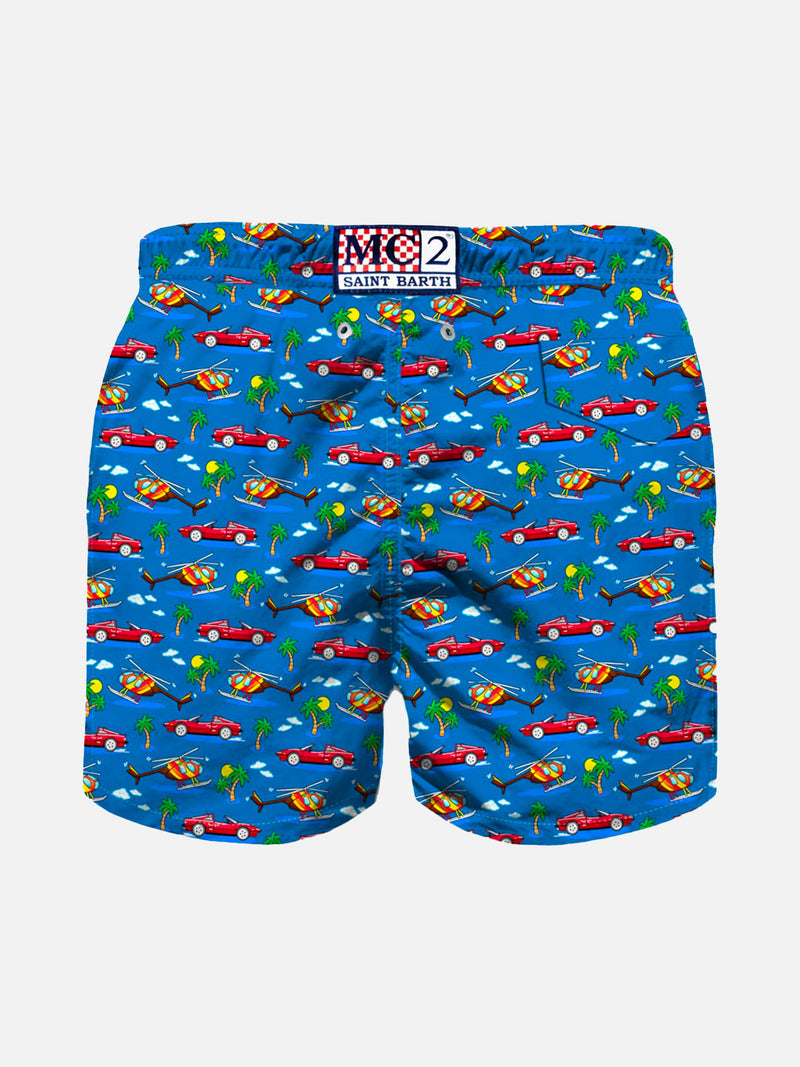 Boy Light swim shorts mini cars print