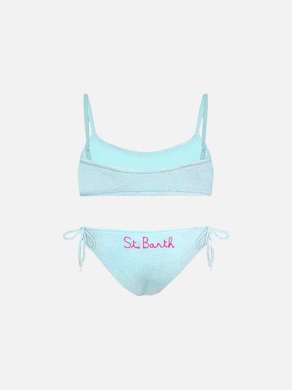 Frottee-Bralette-Bikini für Mädchen