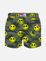 Jungen-Badeshorts mit Smiley-Print