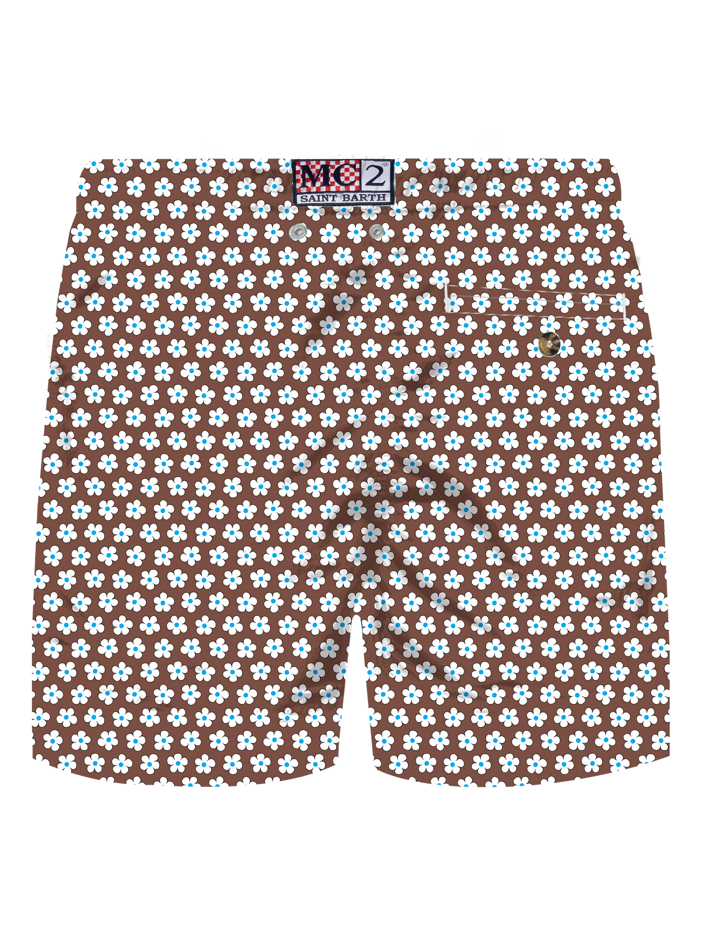 Comfort Light stretch swim shorts with tie print