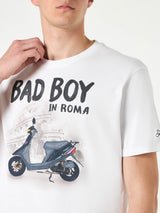 Herren-T-Shirt aus Baumwolle mit „Bad Boy in Roma“-Aufdruck