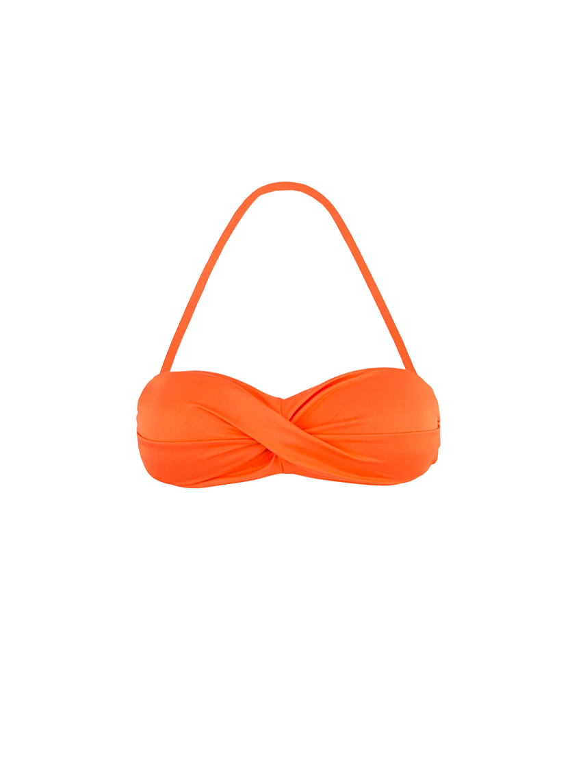 Orangefarbenes Bandeau-Top