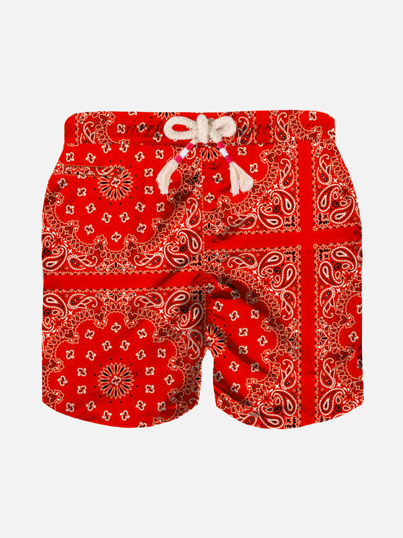 Badeshorts für Jungen mit Bandana-Print