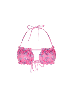 Costume donna top a fascia con stampa paisley