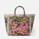 Borsa a spalla Vanity in canvas con stampa mimetica bandana