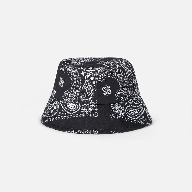 Cappello modello pesactore in cotone con ricamo frontale e motivo bandana