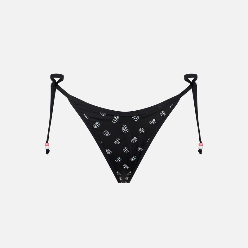 Slip da bagno da donna sbgambato con stampa bandana