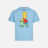 T-shirt da bambino in cotone azzurro con skater Bart | EDIZIONE SPECIALE DEI SIMPSON