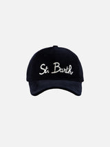 Baseball corduroy cap with St. Barth embroidery