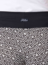 Woman beach shorts with geometric print