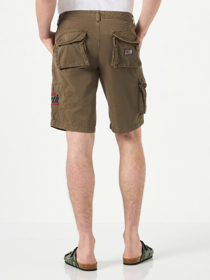 Man brown cargo bermuda with pockets - MC2 Saint Barth