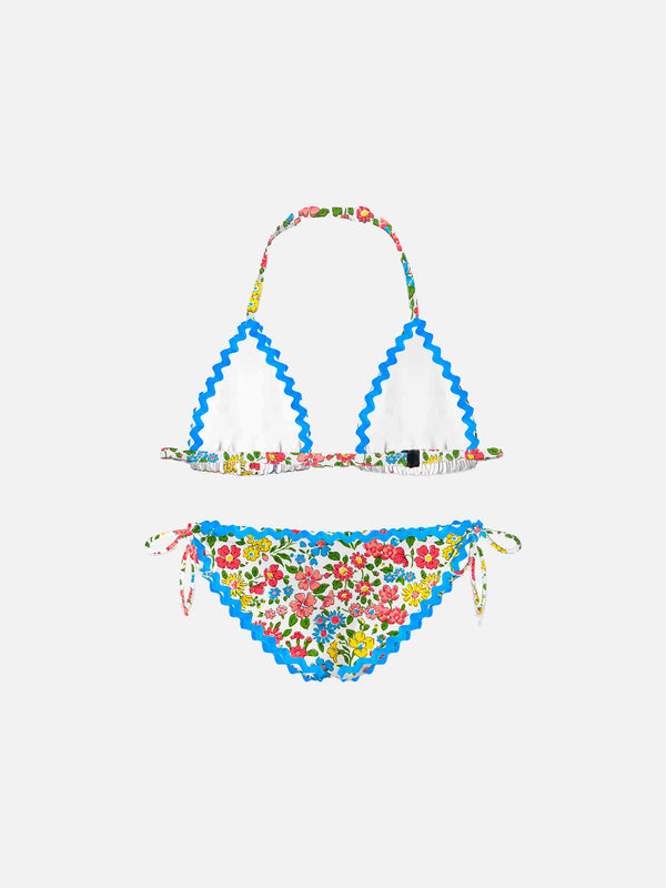 Mädchenbikini mit Blumenprint | Hergestellt aus Liberty-Stoff