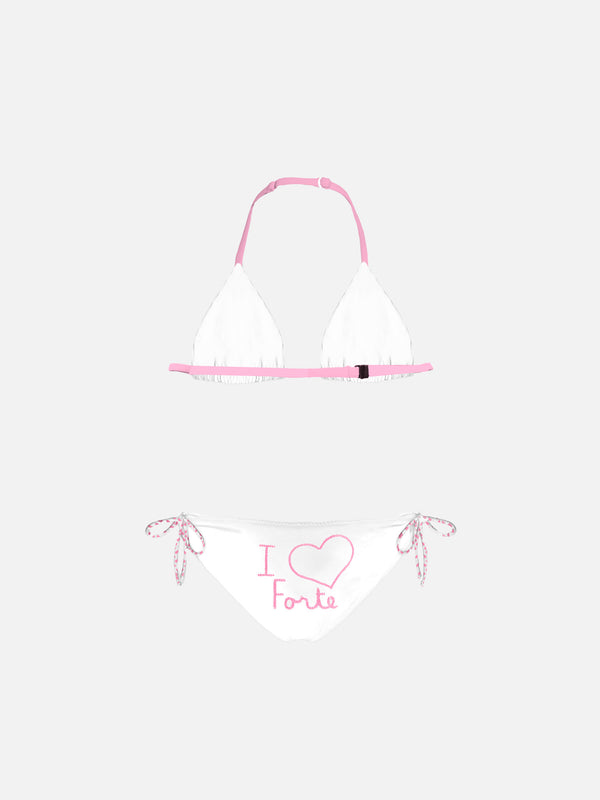 Bikini da bambina ricamo I Love Forte