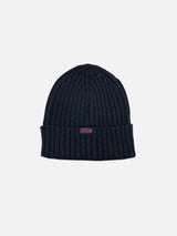 Blended cashmere hat with St. Barth Navy patch