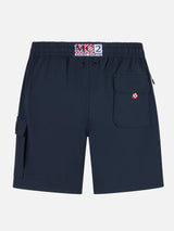 Man blue navy comfort and stretch swim shorts