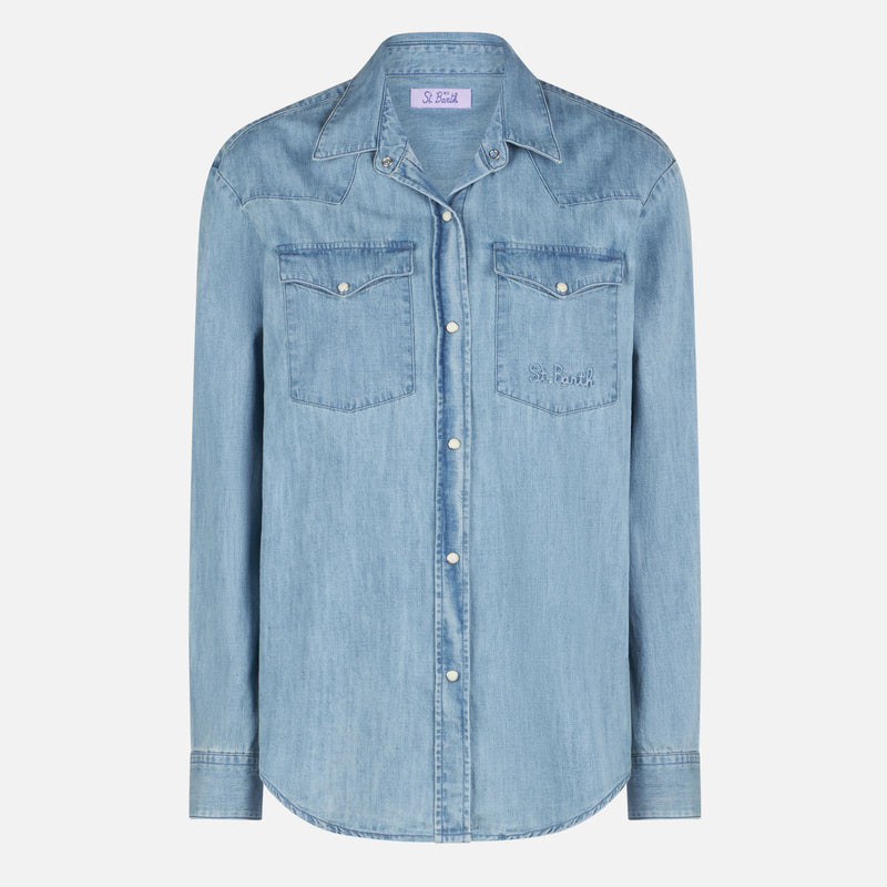 Woman denim shirt