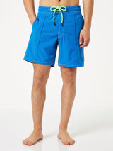 Blaue Surf-Badeshorts für Herren mit Komfort und Stretch