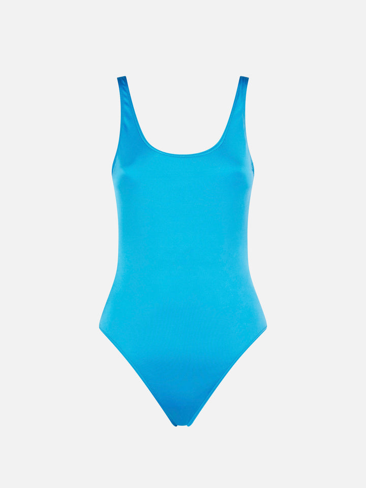 Glossy bluette one piece - MC2 Saint Barth