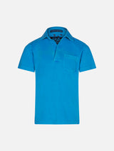 Polo da bambino in jersey bluette