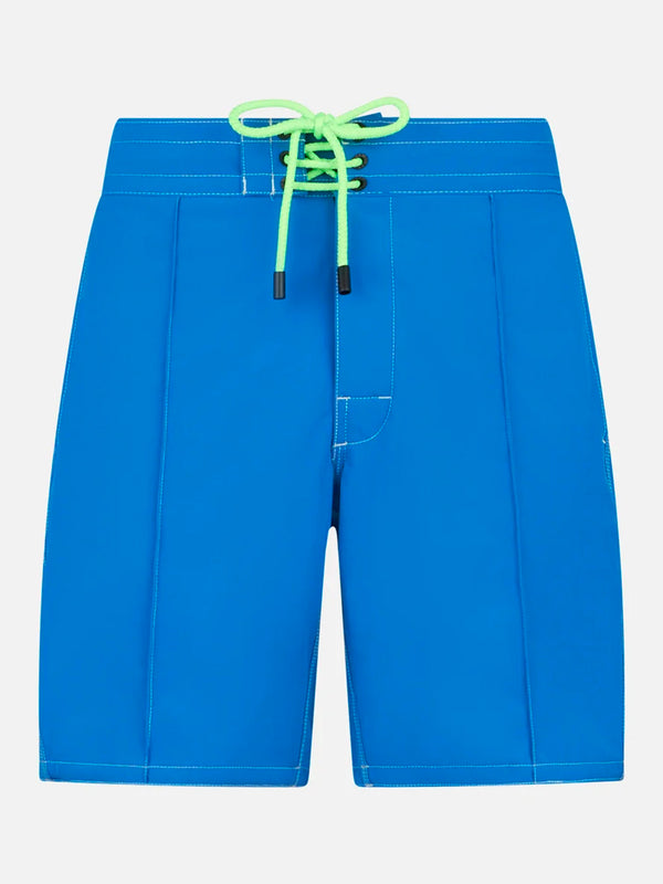 Man comfort and stretch bluette surf swim shorts