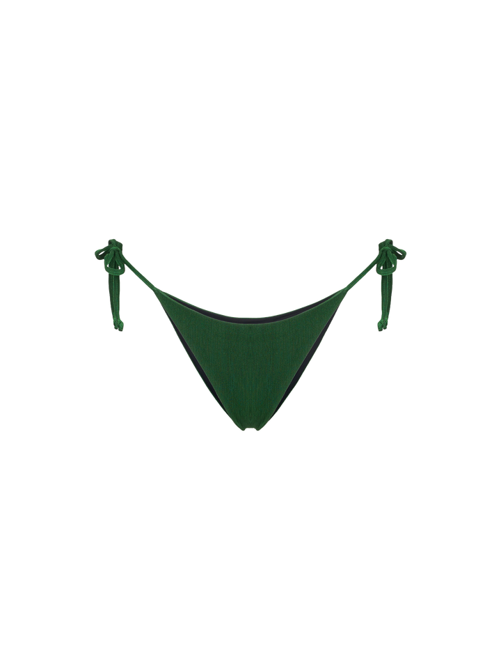 Woman green bralette bikini