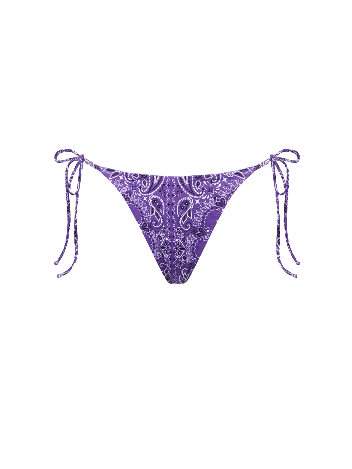 Woman cheeky swim briefs with bandanna print