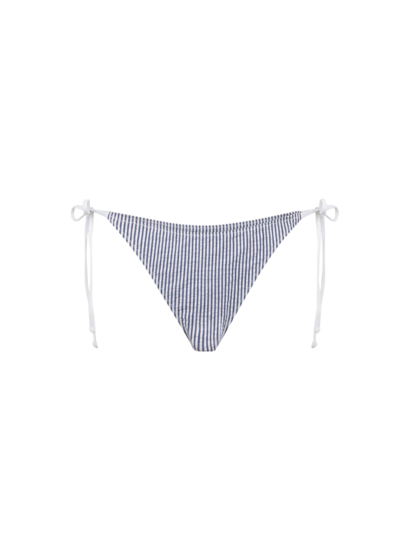 Slip mare donna in seersucker con stampa a righe