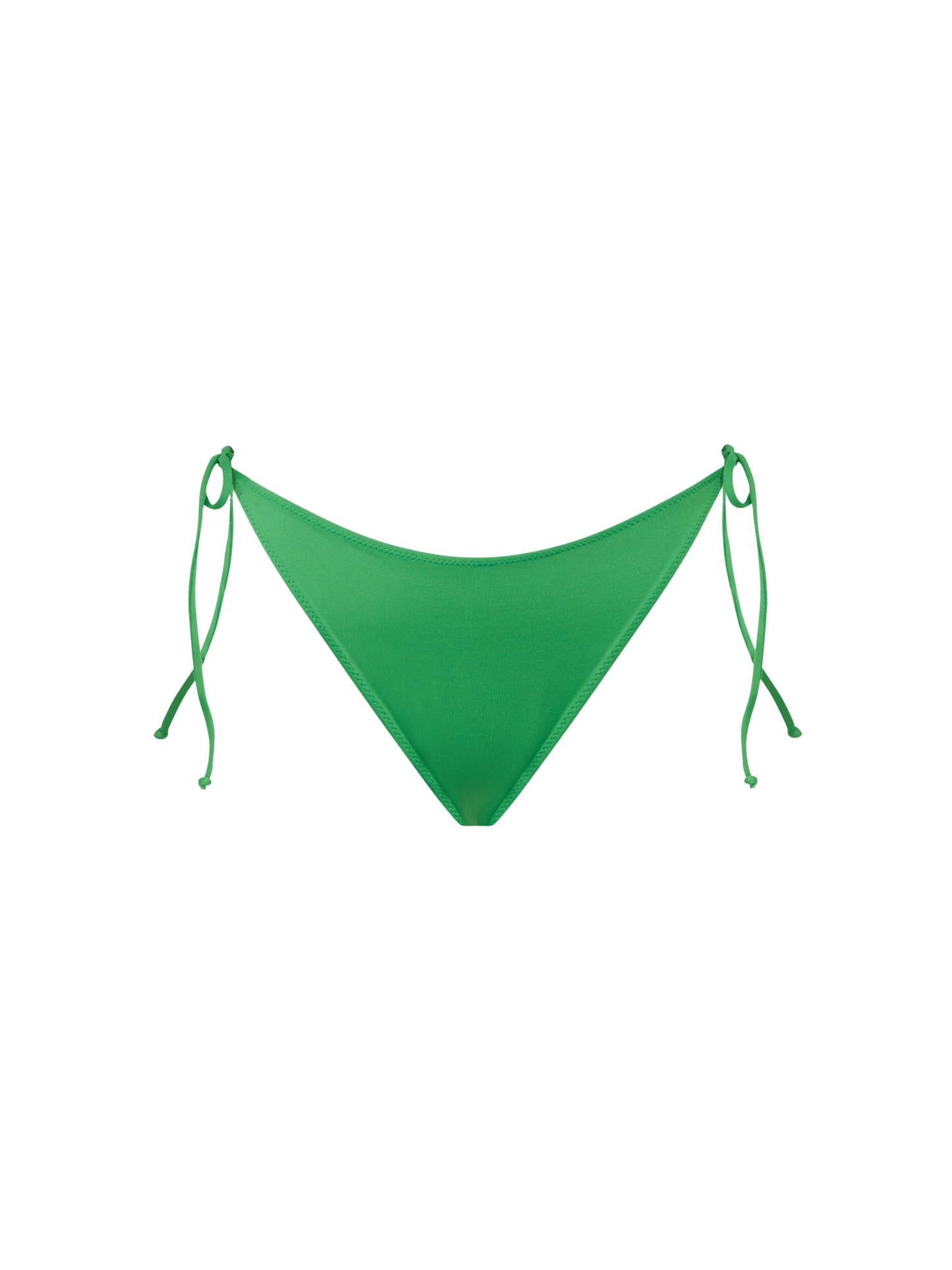 Woman green swim briefs