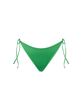 Woman green swim briefs