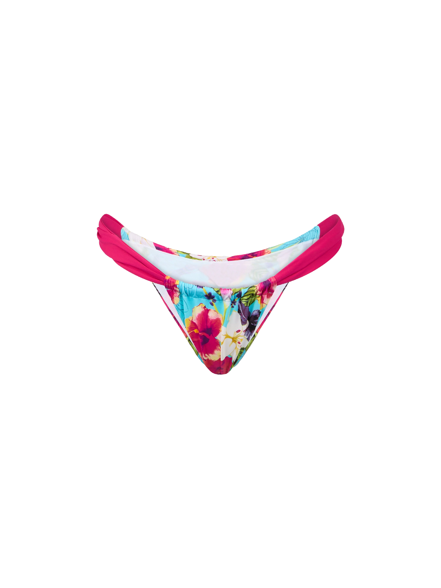 Freche Damen-Badehose mit Ibiskus-Print