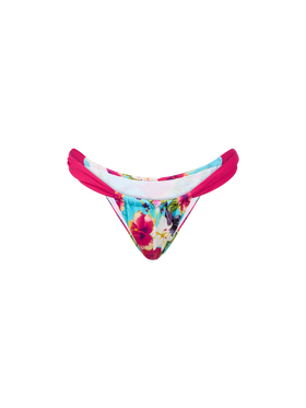 Freche Damen-Badehose mit Ibiskus-Print