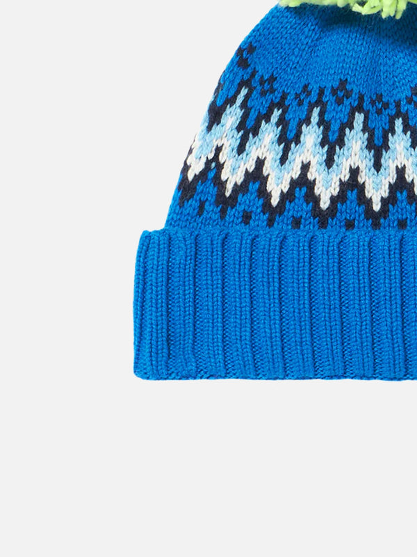 Boy beanie with Icelandic jacquard