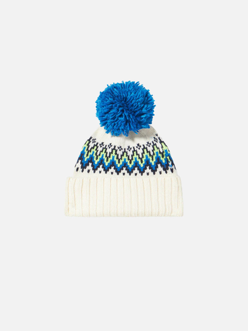 Boy beanie with Icelandic jacquard