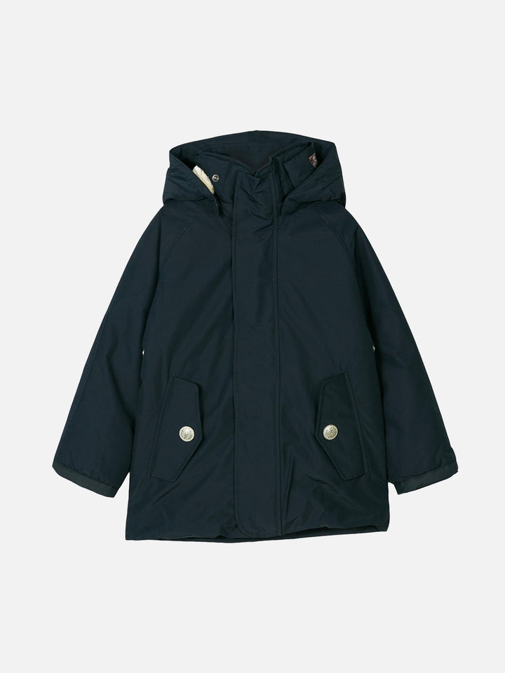 Blaue Parkajacke mit Kapuze für Jungen Voyager Jr