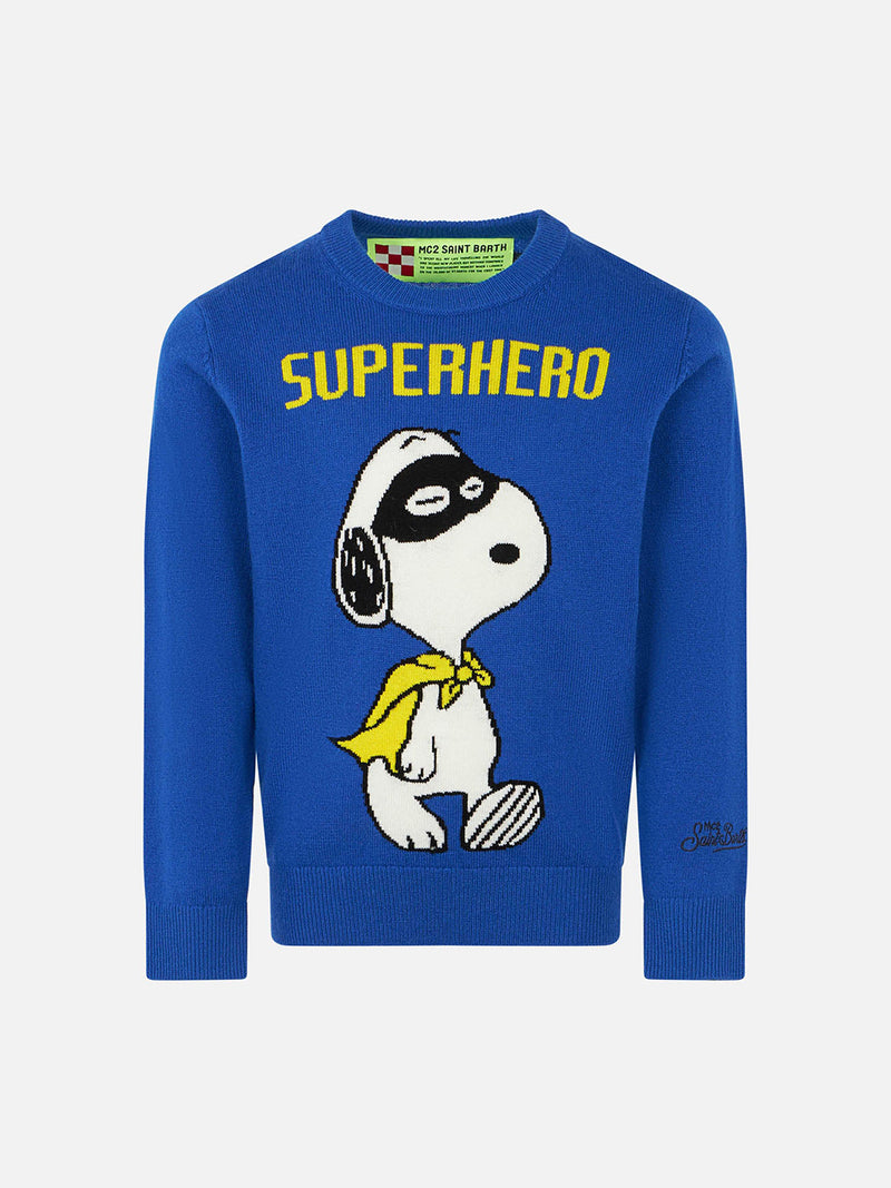 Maglia da bambino blu stampa Snoopy Superhero | SNOOPY - EDIZIONE SPECIALE PEANUTS™