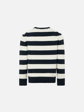Maglione da bambino in cotone con ricamo St. Barth
