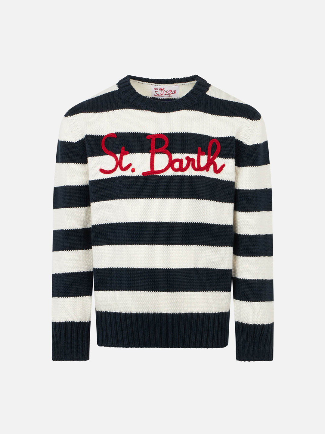 Maglione da bambino in cotone con ricamo St. Barth