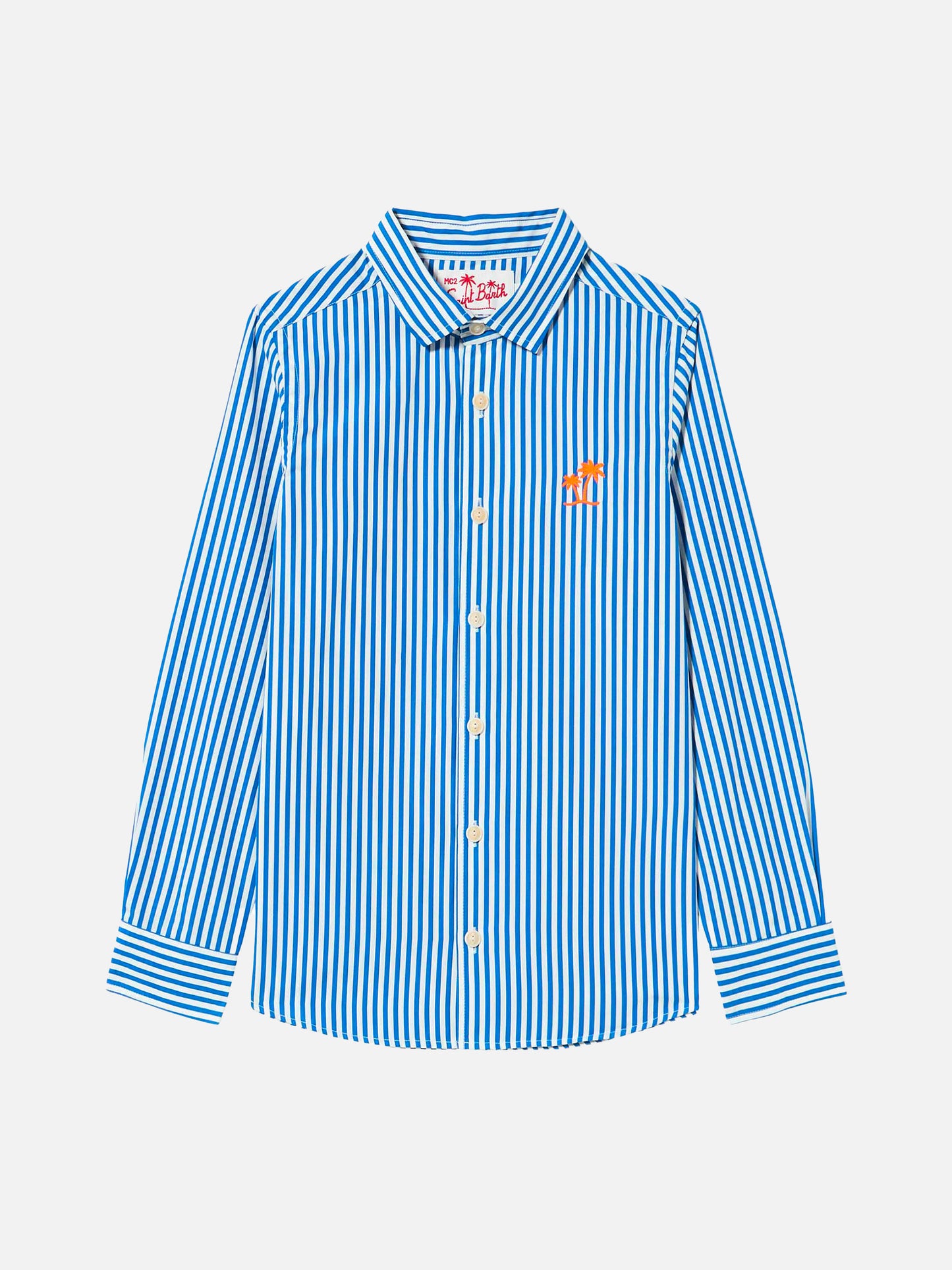 Camicia da bambino in cotone a righe