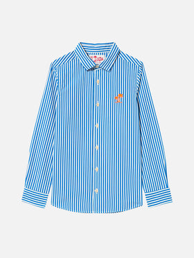 Camicia da bambino in cotone a righe