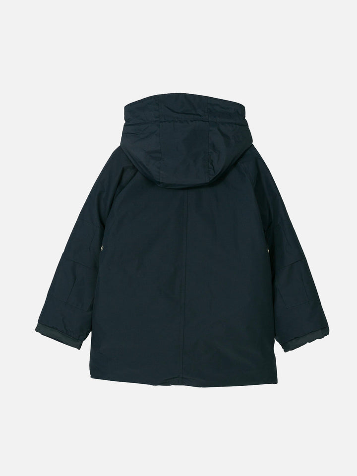 Blaue Parkajacke mit Kapuze für Jungen Voyager Jr