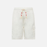 White color linen bermuda short