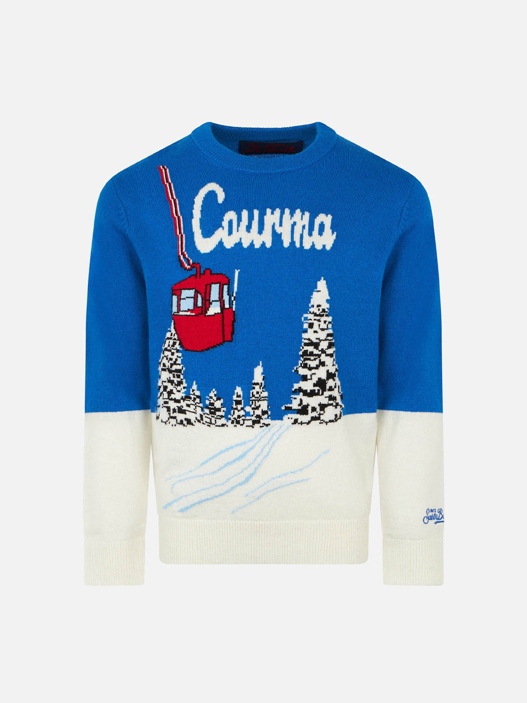 Boy sweater with Courmayeur jacquard