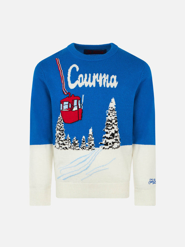 Boy sweater with Courmayeur jacquard print